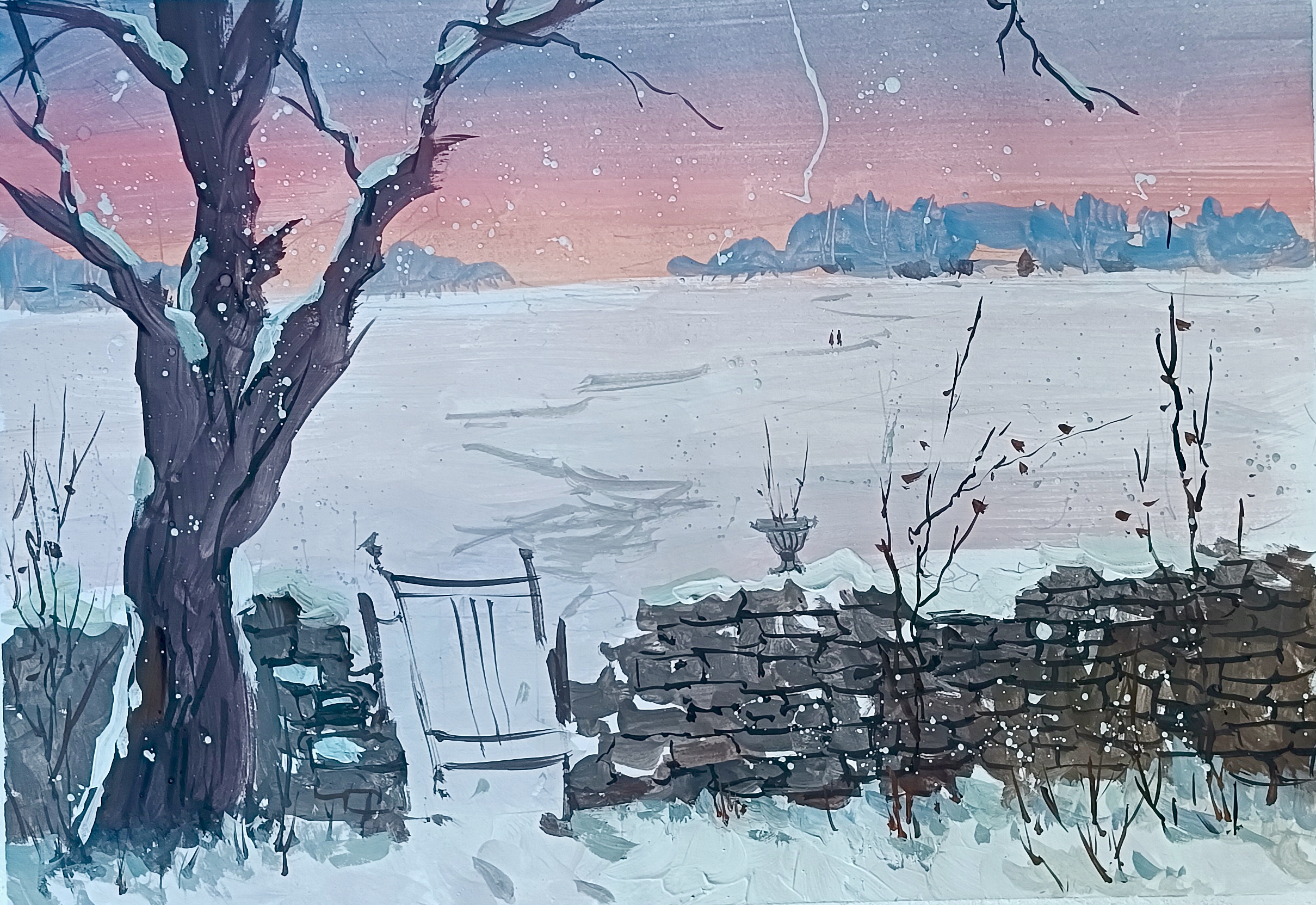 Творческое занятие гуашью «Снежная пора» 4 января