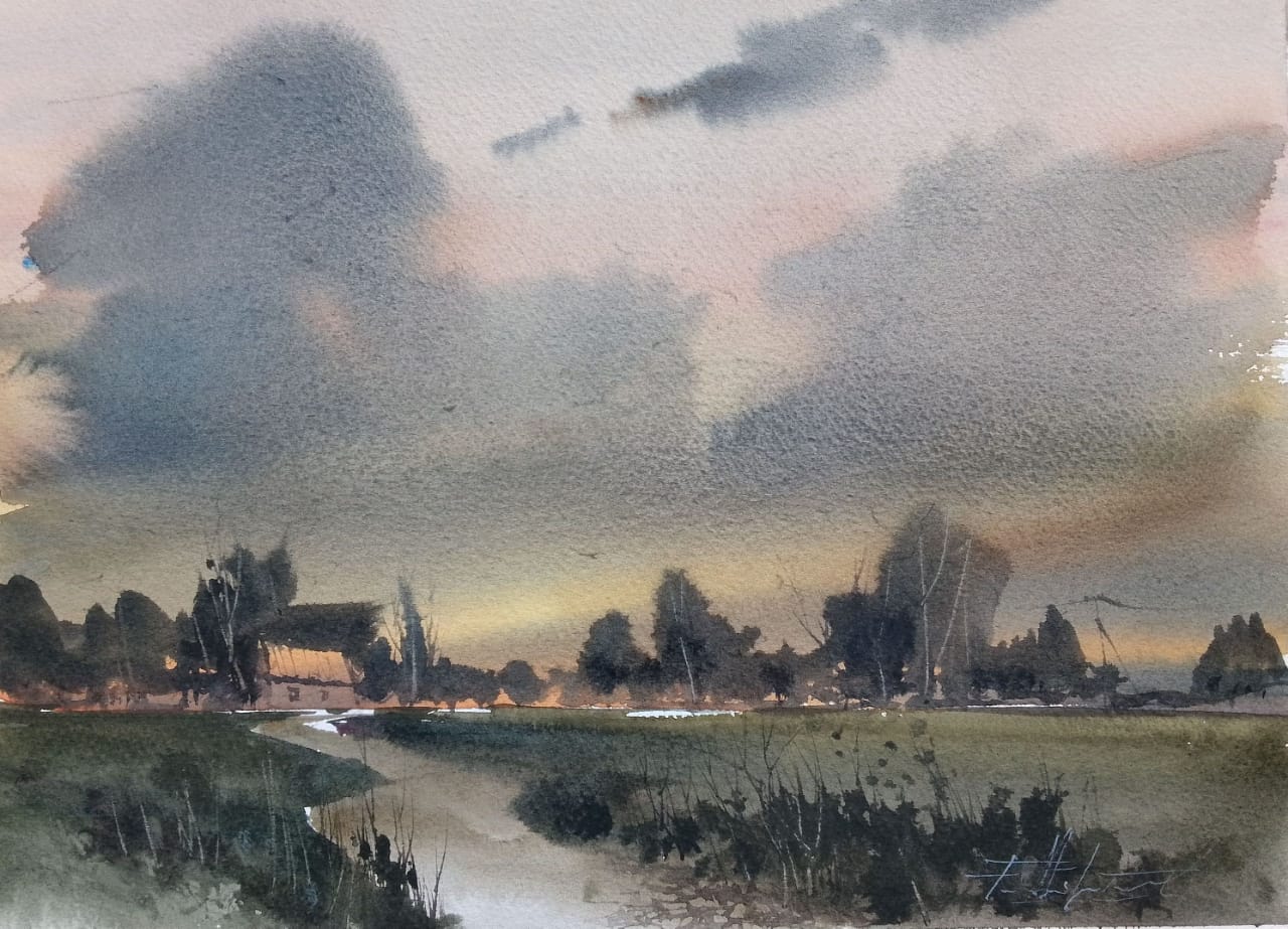 Творческое занятие по акварели «Дорога вдаль» 4 июля