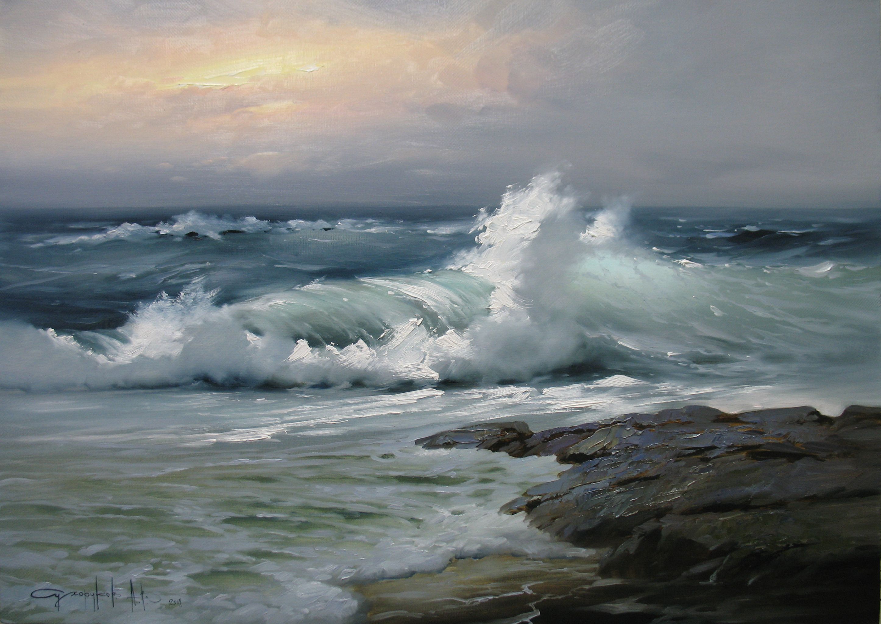 Творческое занятие «Апрельское море» 13 апреля