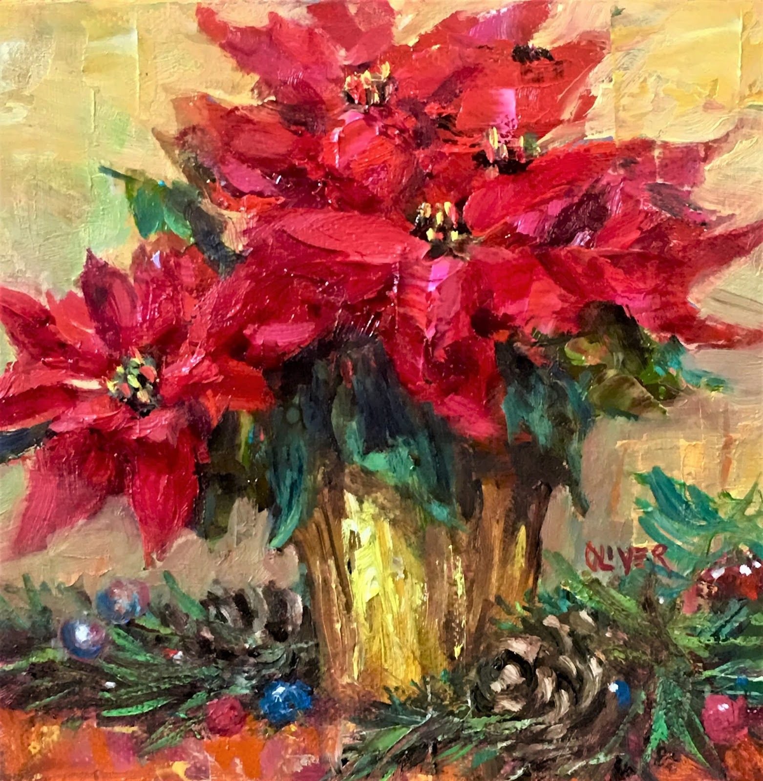 Творческое занятие «Натюрморт. Пуансеттия» 24 января