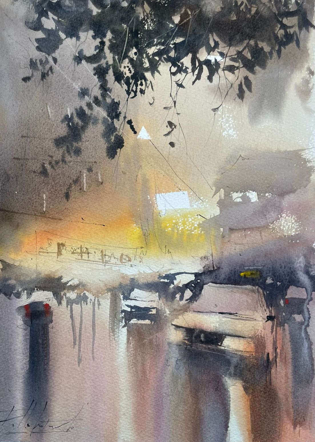 Творческое занятие по акварели «Вечерний город» 7 ноября