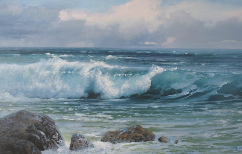 Творческое занятие «Морской пейзаж» 9 марта