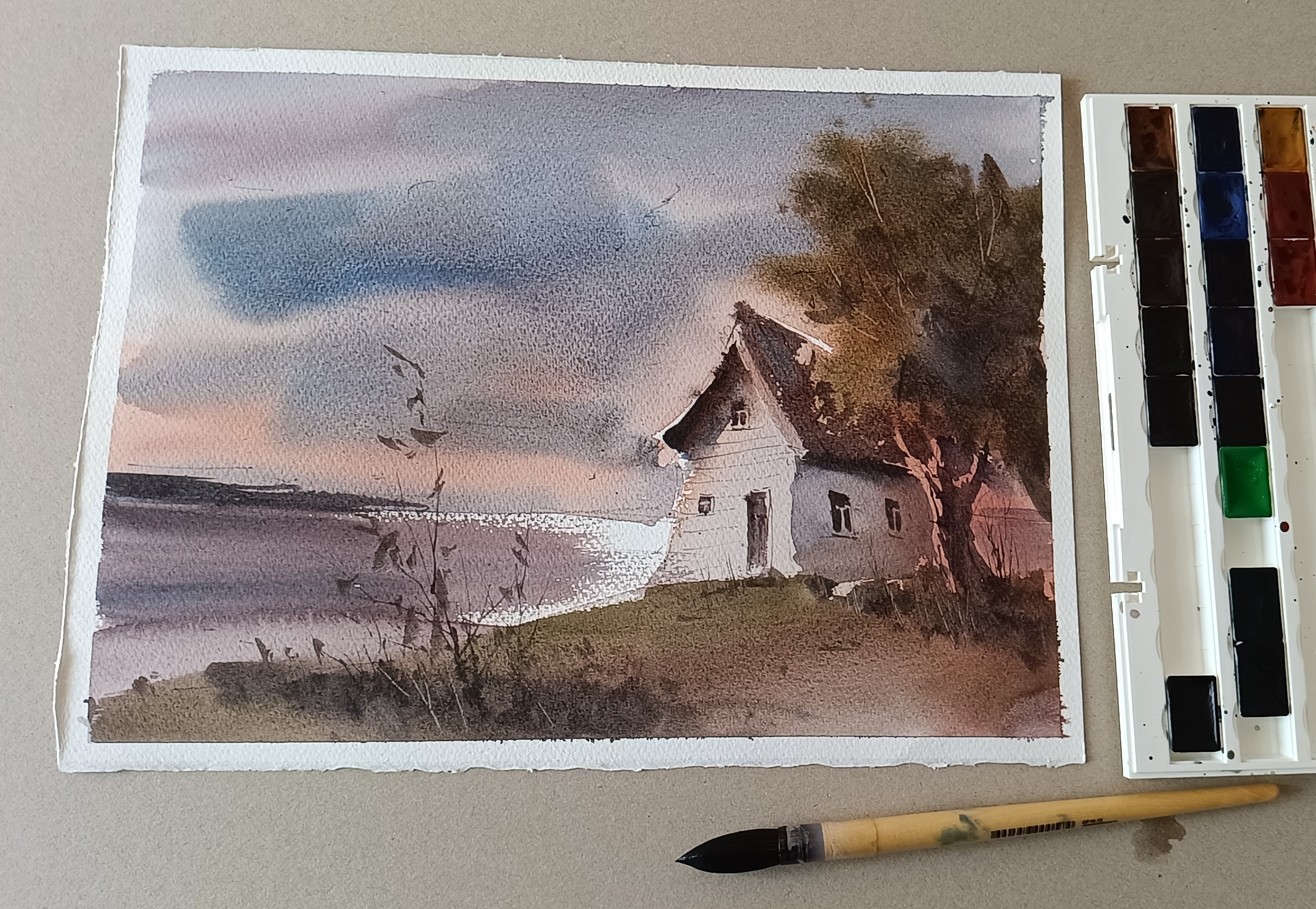 Творческое занятие по акварели «На исходе лета» 15 августа