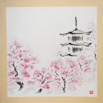 Мастер–класс по японской живописи тушью суми–э «Пейзаж с пагодой и сакурой» 31 марта