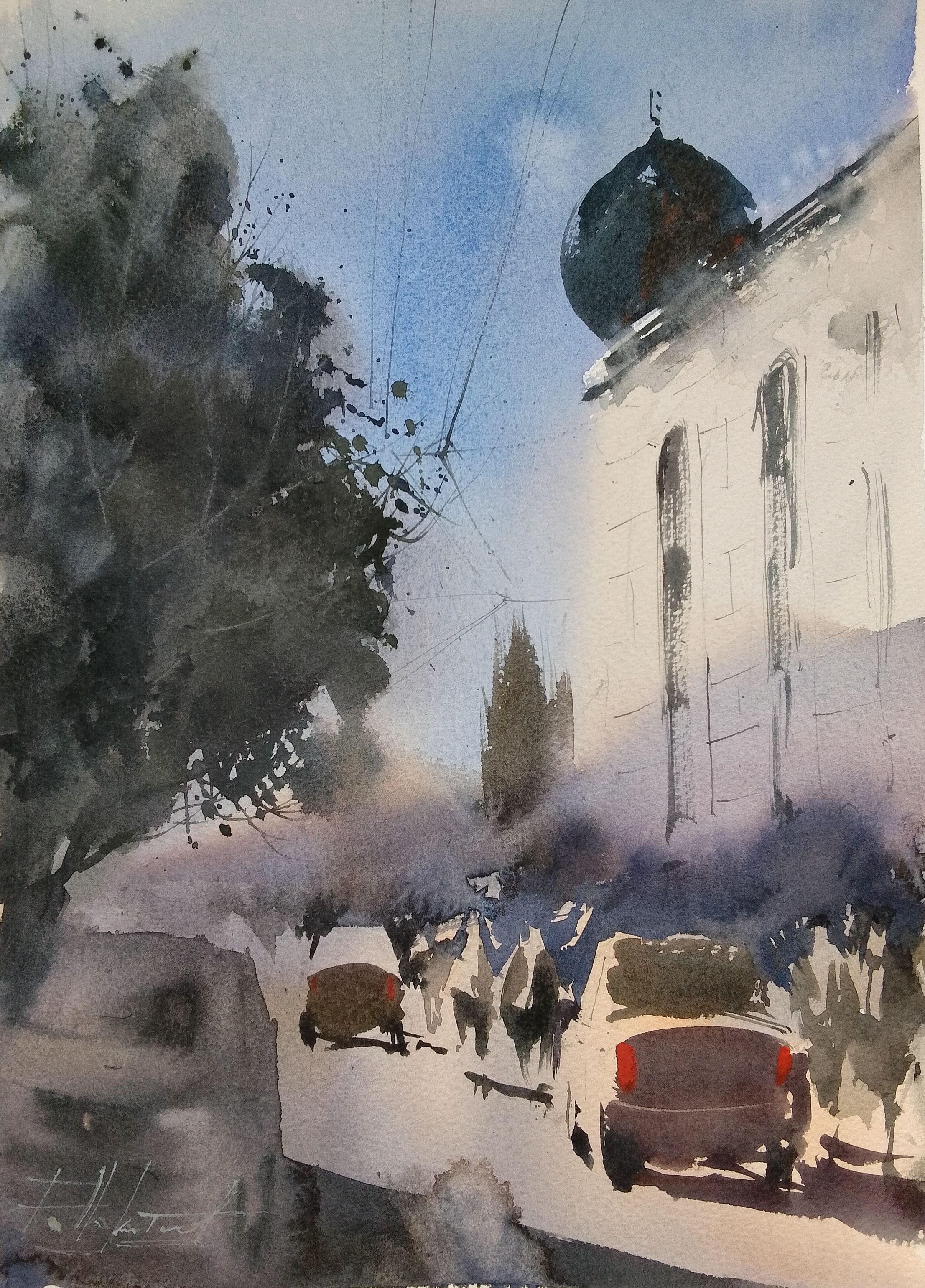 Творческое занятие по акварели «Ритм города» 1 августа