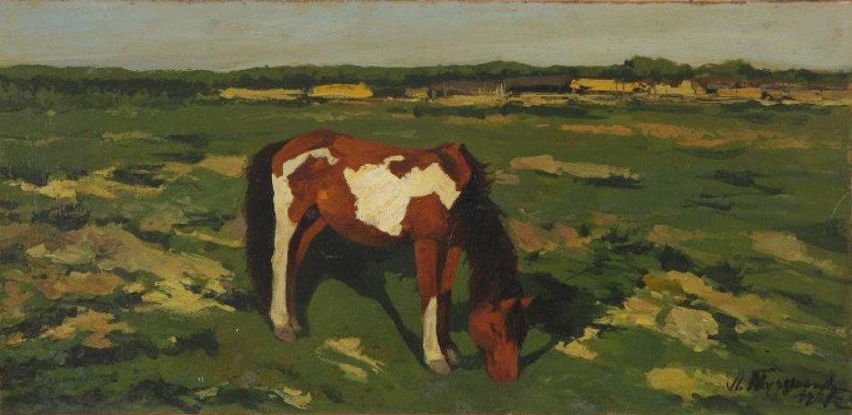 «Степной пейзаж с лошадьми по мотивам работ Леонарда Туржанского»