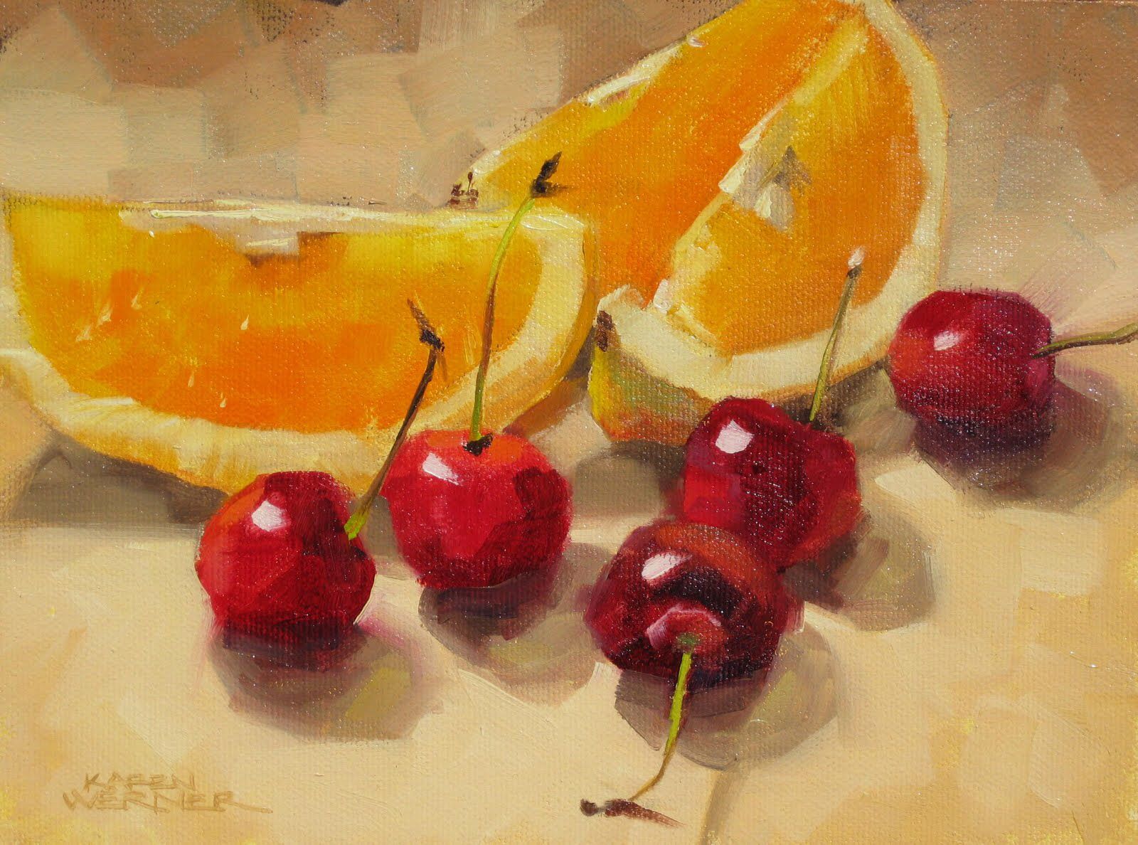 Творческое занятие «Натюрморт. Апельсин и черешня» 18 октября