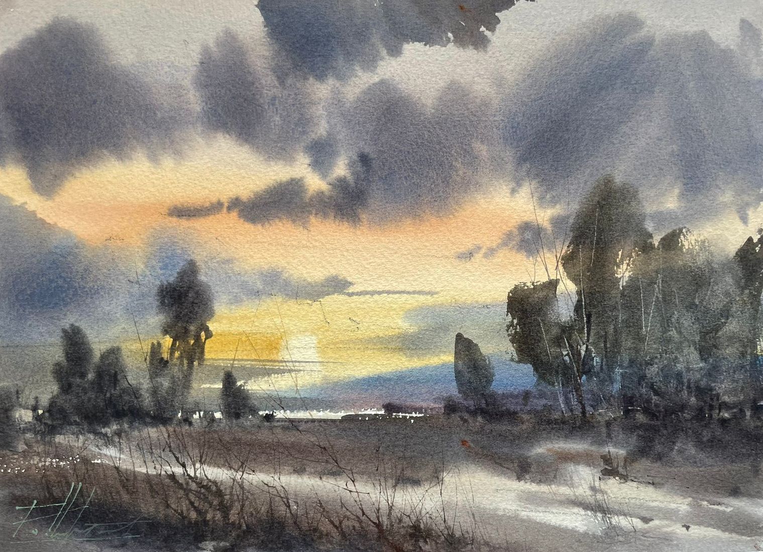 Творческое занятие по акварели «Между небом и землёй» 28 ноября