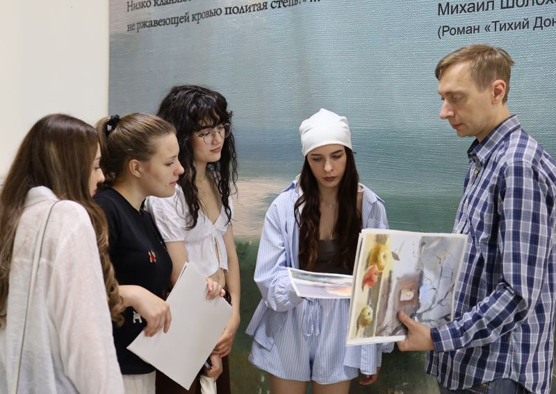 Творческая встреча с молодым художником-акварелистом Макагоновым Р.Б.