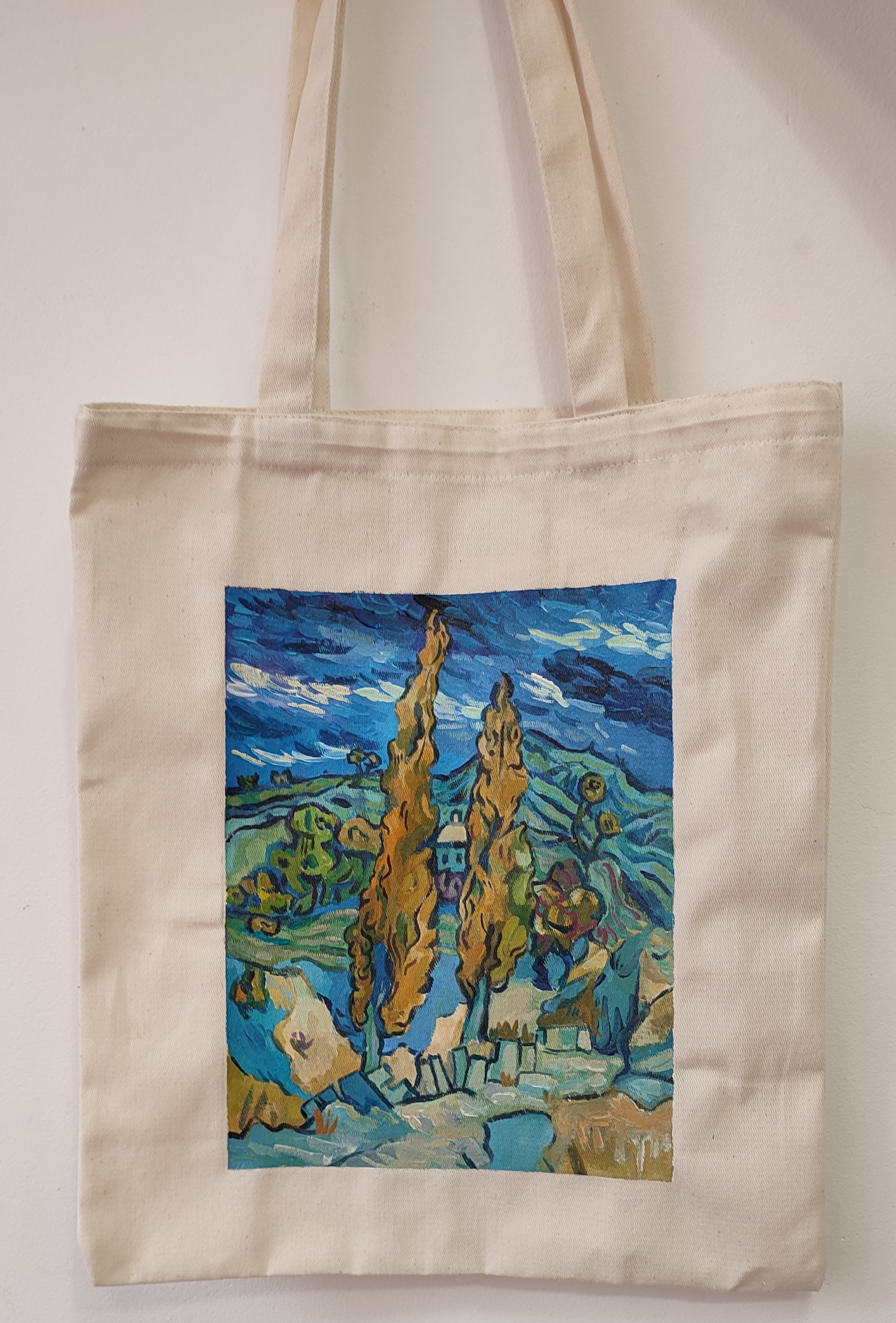 Холщовая сумка «Роспись по мотивам работ Ван Гога»