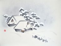 Мастер–класс по японской живописи тушью суми–э «Заснеженные домики» 7 февраля
