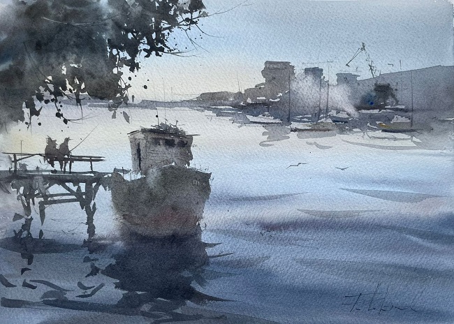 Творческое занятие по акварели «Старая гавань» 21 ноября