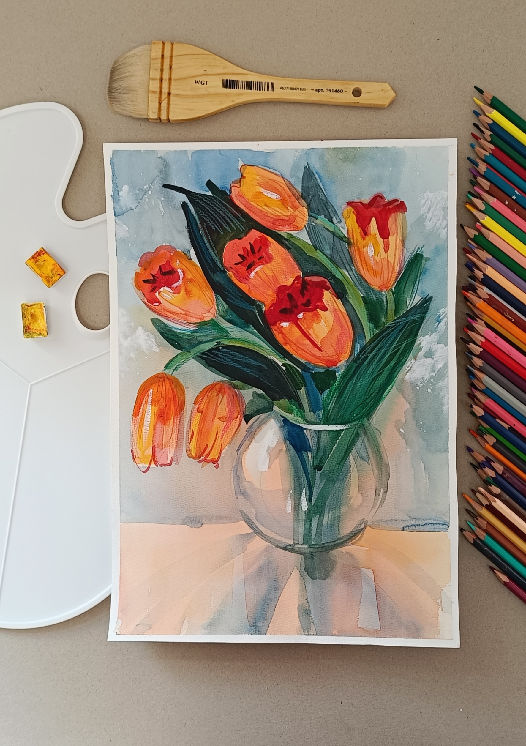 Творческое занятие «Весенний букет» 1 марта