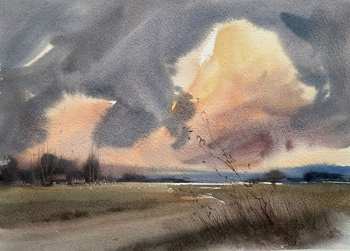 Творческое занятие по акварели «Тихий вечер» 17 октября